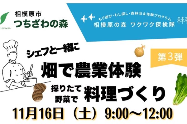 畑で農業体験・採りたて野菜で料理づくりをしてみませんか？