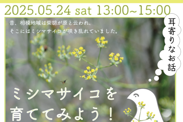 耳寄りなお話　講演会「絶滅危惧種のミシマサイコを育ててみよう！」