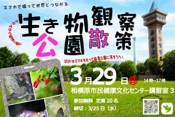 3/29はスマホを持って麻溝公園に集まろう！